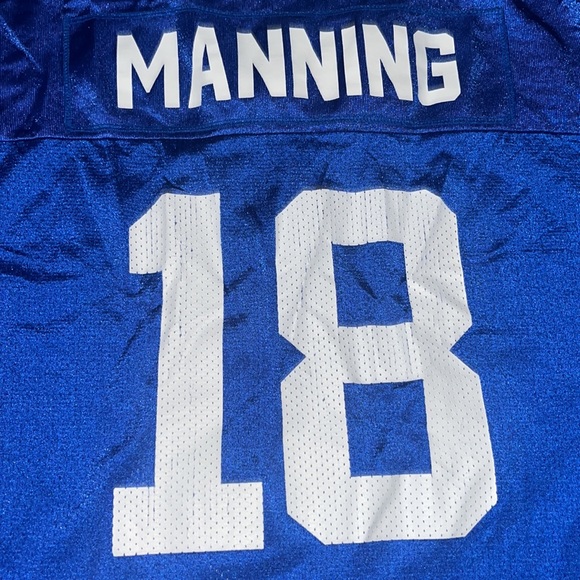 INDIANAPOLIS COLTS ~ PEYTON MANNING #18 ~ Large Blue Puma Football Jersey - Picture 8 of 11